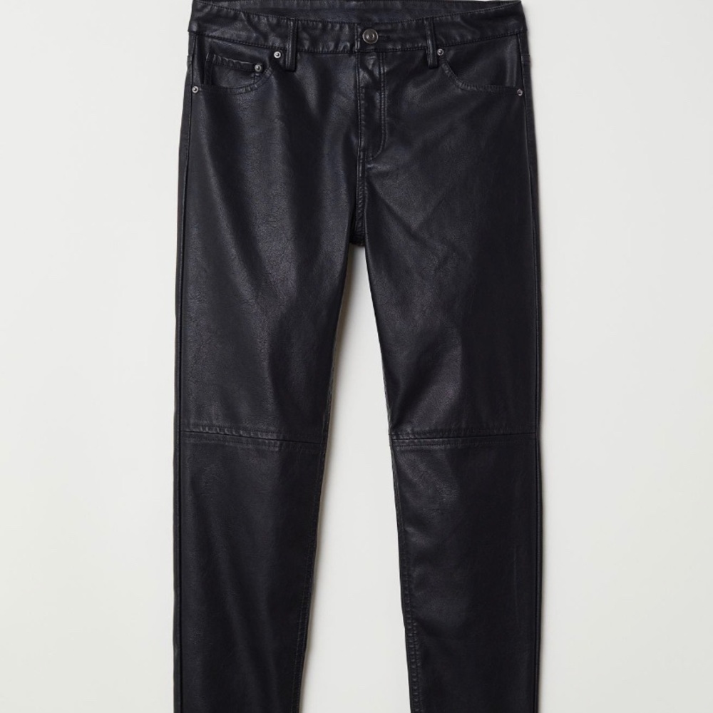 H&M Black Skinny Leather Pants